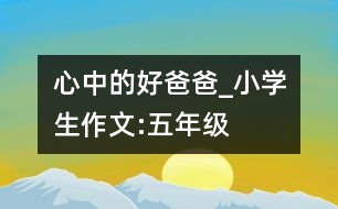 心中的好爸爸_小學生作文:五年級