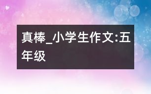 真棒_小學生作文:五年級