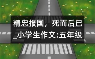 精忠報(bào)國，死而后已_小學(xué)生作文:五年級(jí)