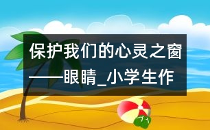 保護我們的心靈之窗――眼睛_小學生作文:五年級