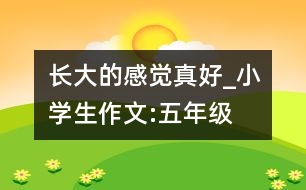 長大的感覺真好_小學(xué)生作文:五年級