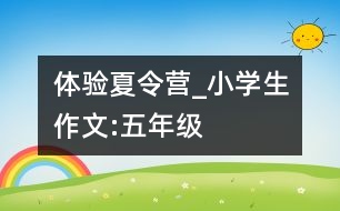 體驗(yàn)夏令營(yíng)_小學(xué)生作文:五年級(jí)