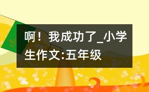 ??！我成功了_小學(xué)生作文:五年級