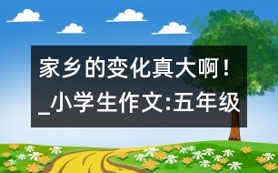 家鄉(xiāng)的變化真大啊！_小學(xué)生作文:五年級(jí)