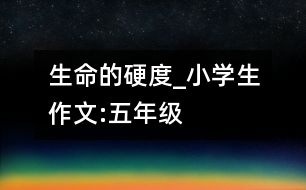 生命的硬度_小學生作文:五年級