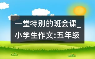 一堂特別的班會(huì)課_小學(xué)生作文:五年級(jí)
