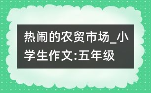 熱鬧的農貿市場_小學生作文:五年級