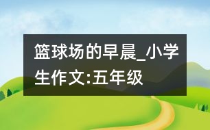 籃球場的早晨_小學生作文:五年級