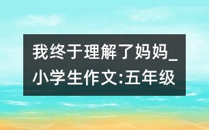 我終于理解了媽媽_小學(xué)生作文:五年級