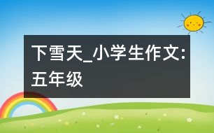下雪天_小學(xué)生作文:五年級