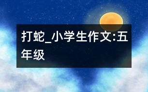 打蛇_(dá)小學(xué)生作文:五年級