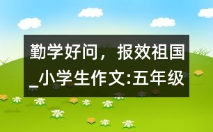 勤學(xué)好問，報(bào)效祖國_小學(xué)生作文:五年級(jí)