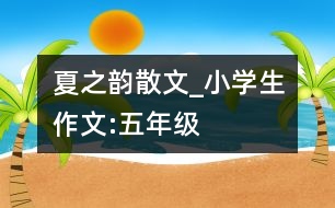 夏之韻（散文）_小學(xué)生作文:五年級(jí)