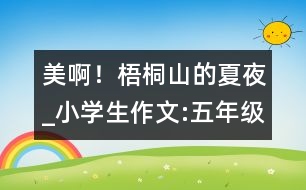 美??！梧桐山的夏夜_小學生作文:五年級