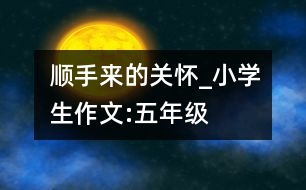 順手來的關(guān)懷_小學(xué)生作文:五年級(jí)