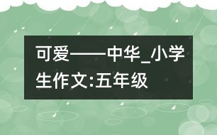 可愛(ài)――中華_小學(xué)生作文:五年級(jí)