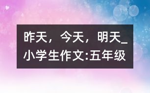 昨天，今天，明天_小學(xué)生作文:五年級(jí)