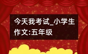 今天,我考試_小學(xué)生作文:五年級