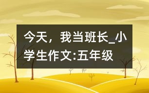 今天，我當(dāng)班長_小學(xué)生作文:五年級