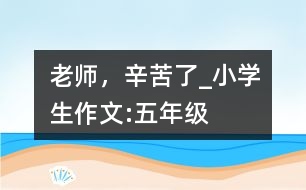 老師，辛苦了_小學(xué)生作文:五年級(jí)