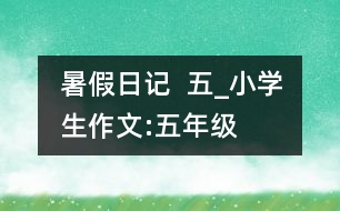 暑假日記  五_小學生作文:五年級