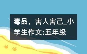 毒品，害人害己_小學(xué)生作文:五年級