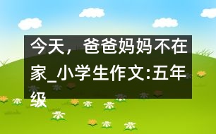 今天，爸爸媽媽不在家_小學(xué)生作文:五年級(jí)