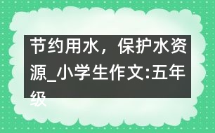 節(jié)約用水，保護(hù)水資源_小學(xué)生作文:五年級(jí)
