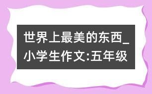 世界上最美的東西_小學(xué)生作文:五年級