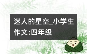 迷人的星空_小學(xué)生作文:四年級(jí)
