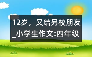 12歲，又結(jié)另校朋友_小學(xué)生作文:四年級