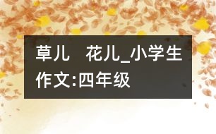 草兒   花兒_小學生作文:四年級