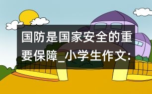 國防是國家安全的重要保障_小學生作文:四年級