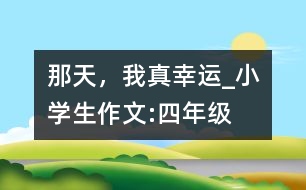 那天，我真幸運(yùn)_小學(xué)生作文:四年級