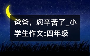 爸爸，您辛苦了_小學(xué)生作文:四年級(jí)