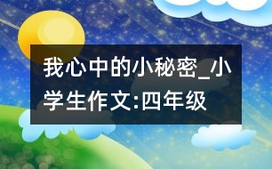 我心中的小秘密_小學生作文:四年級