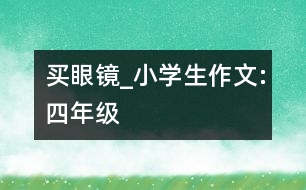 買(mǎi)眼鏡_小學(xué)生作文:四年級(jí)