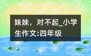 妹妹，對(duì)不起_小學(xué)生作文:四年級(jí)