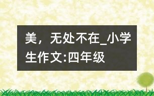 美，無(wú)處不在_小學(xué)生作文:四年級(jí)