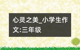 心靈之美_小學生作文:三年級