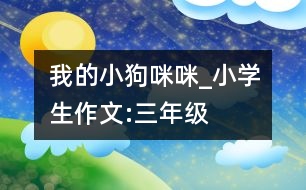 我的小狗咪咪_小學(xué)生作文:三年級
