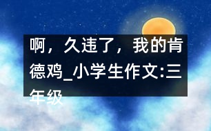啊，久違了，我的肯德雞_小學生作文:三年級