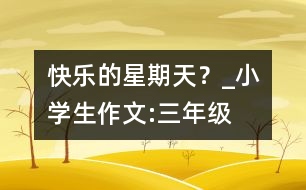 快樂的星期天？_小學(xué)生作文:三年級