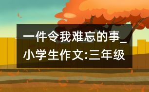 一件令我難忘的事_小學(xué)生作文:三年級