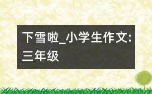 下雪啦_小學(xué)生作文:三年級(jí)