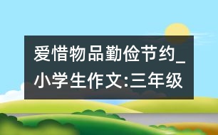 愛惜物品、勤儉節(jié)約_小學(xué)生作文:三年級