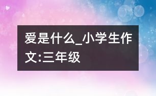 愛是什么_小學(xué)生作文:三年級(jí)