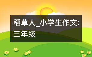 稻草人_小學(xué)生作文:三年級