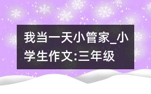 我當一天小管家_小學生作文:三年級