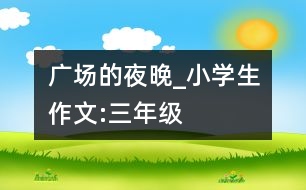 廣場的夜晚_小學(xué)生作文:三年級(jí)